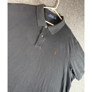 Polo Ralph Lauren Polo Shirt Mens 4XB BIG Black Short Sleeve Golf Preppy